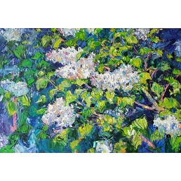 Botanical Garden. Lilac in bloom, 2019 , Oil on canvas 70х100 cm