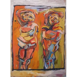 Two people, 2015, Acrylic on canvas,  130х97cm